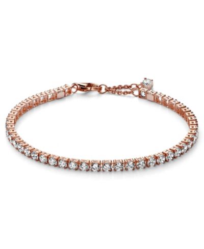 Pandora Cubic Zirconia 14K Rose Gold-Plated Sparkling Tennis Bracelet