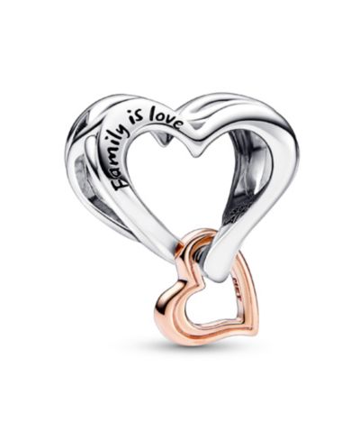 Pandora Sterling Silver Two-Tone Openwork Infinity Heart Charm