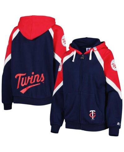 Женское худи Starter Minnesota Twins Hail Mary темно-синее с красным