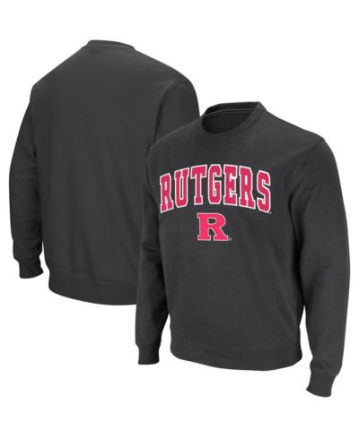 Colosseum Men's Rutgers Scarlet Knights Arch and Logo Crew Neck Sweatshirt
