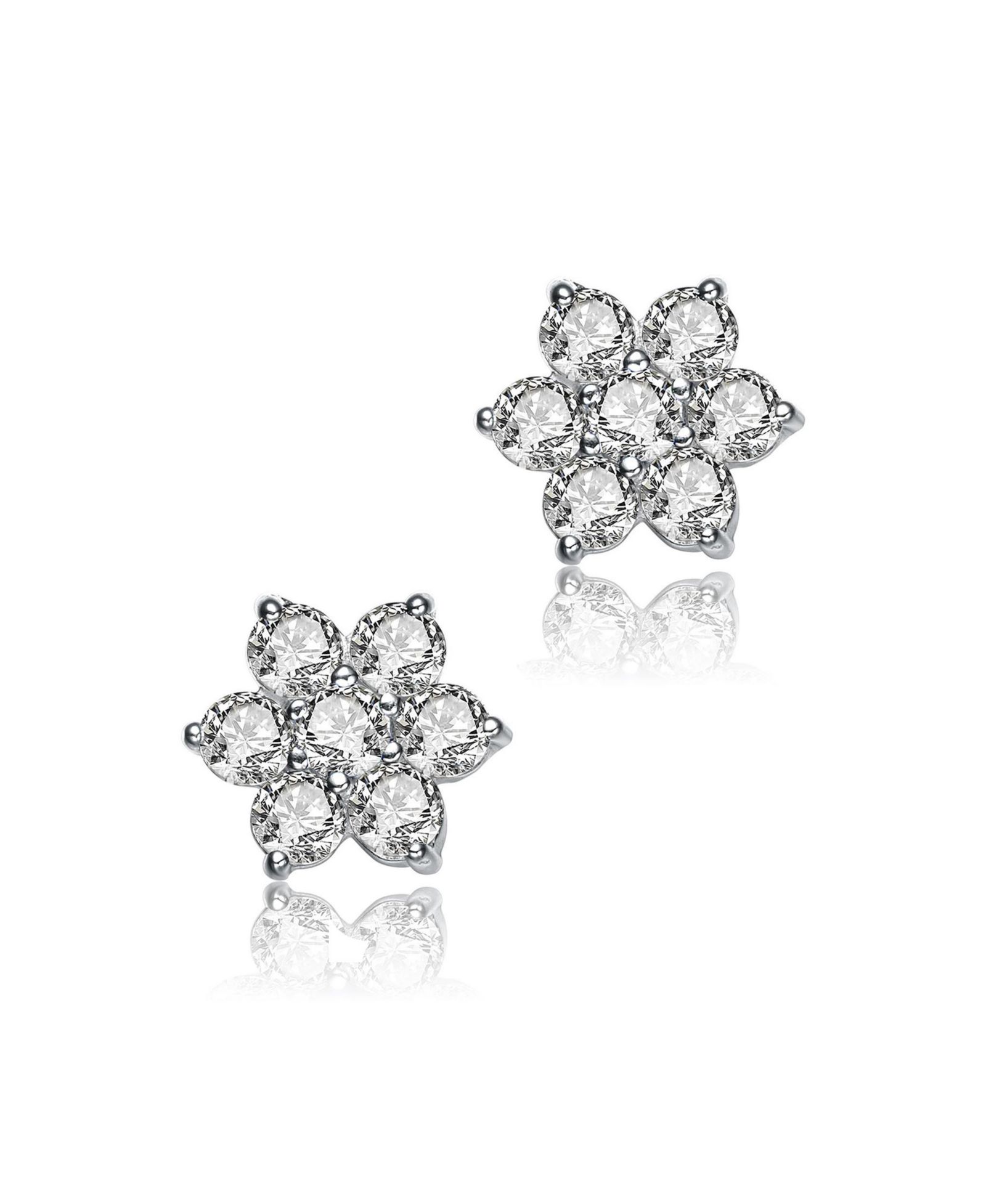 Серьги-гвоздики GiGiGirl Dainty Sterling Silver Round CZ Flower