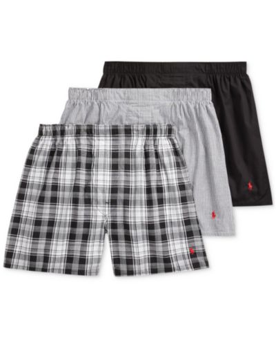 Мужские боксеры Polo Ralph Lauren Classic Woven Cotton, комплект из 3 штук