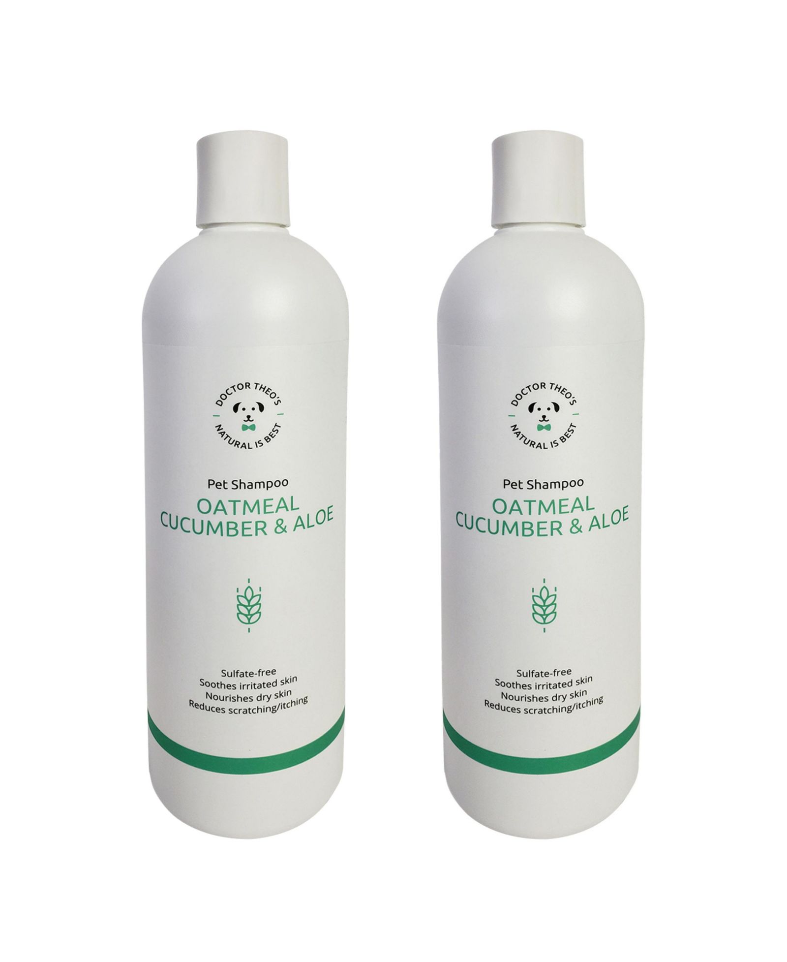 Dr. Theo's шампунь для собак - Oatmeal, Cucumber & Aloe, 16 oz (2 шт.)