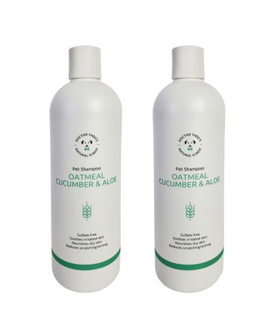 Dr. Theo's Dog Shampoo - Oatmeal, Cucumber & Aloe - 16 oz (2-Pack)
