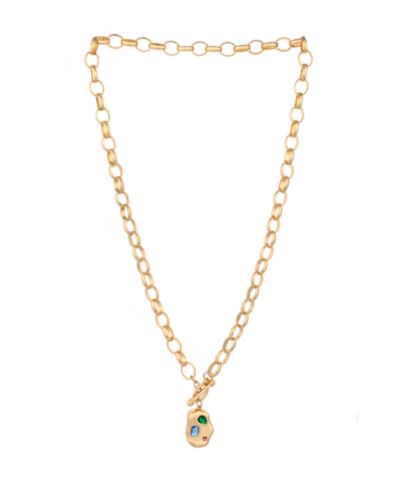 Ettika Rainbow 18K Gold Plated Nugget Toggle Necklace