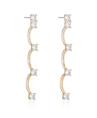 Ettika Scalloped 18K Gold Plated Drop Earrings