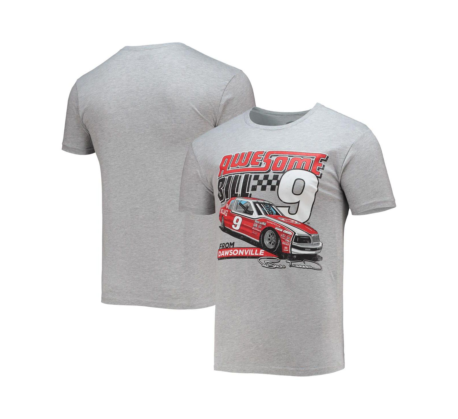 Мужская футболка Checkered Flag Sports Heathered Gray Bill Elliott Legends