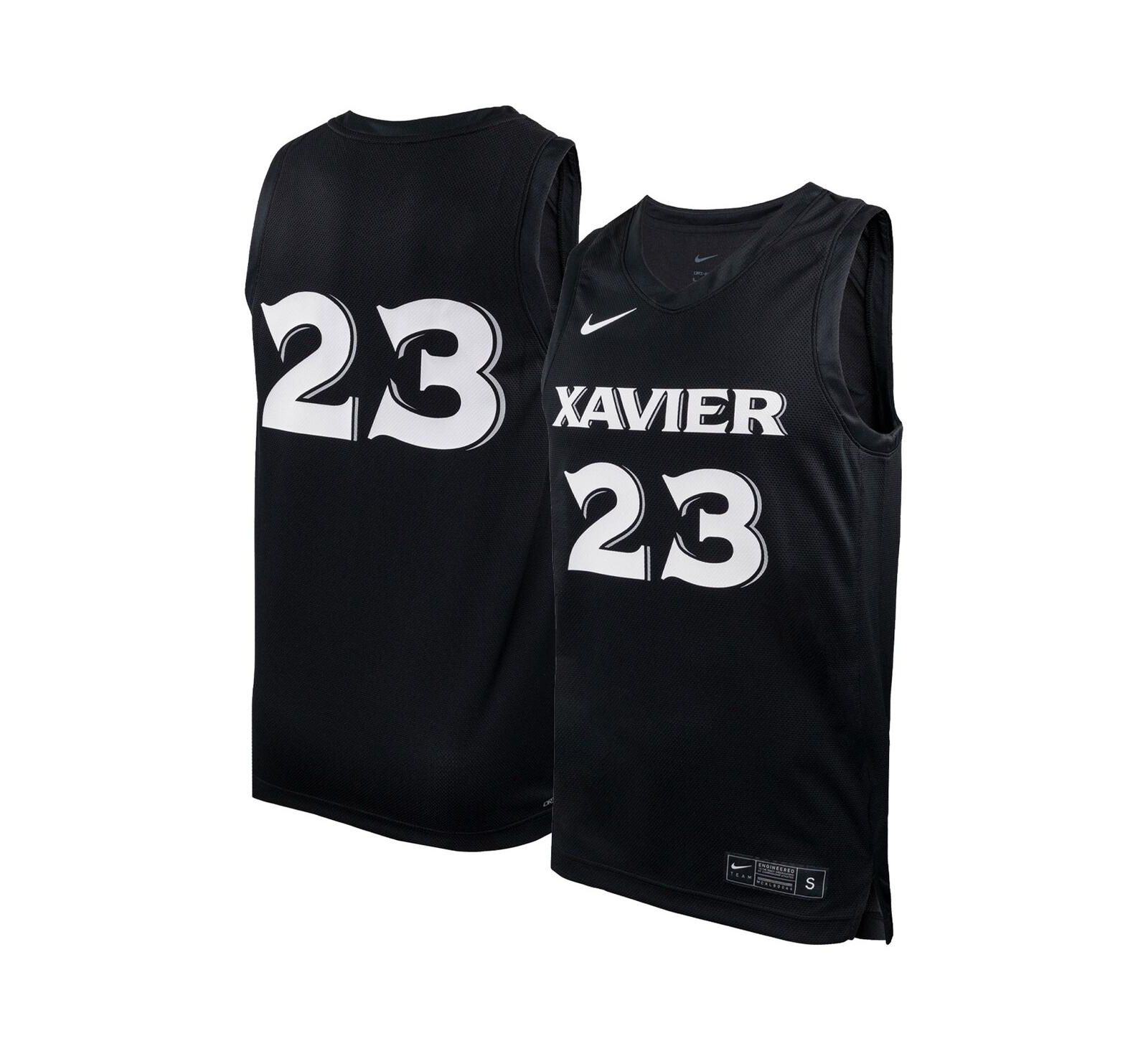 Мужская баскетбольная джерси Nike #23 Black Xavier Musketeers Replica