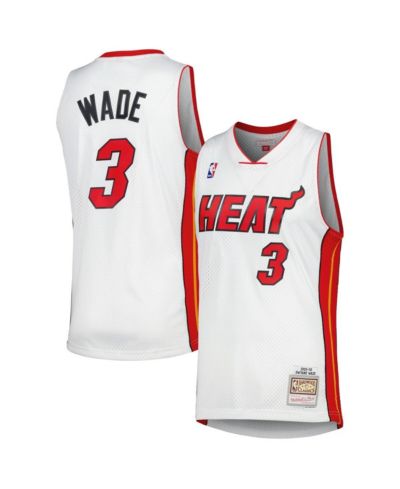 Мужская джерси Mitchell & Ness Dwyane Wade White Miami Heat Hardwood Classics 2005-06 Swingman