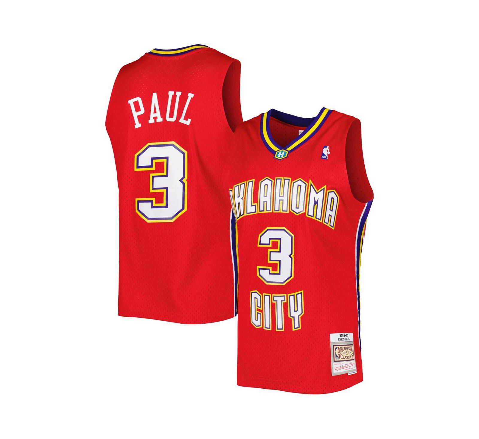 Mitchell & Ness Мужская спортивная джерси Chris Paul New Orleans Hornets, красная