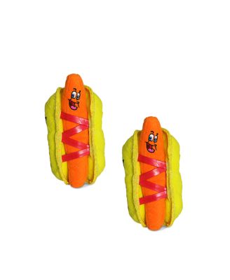 Tuffy Funny Food HotDog, 2-Pack Dog Toys