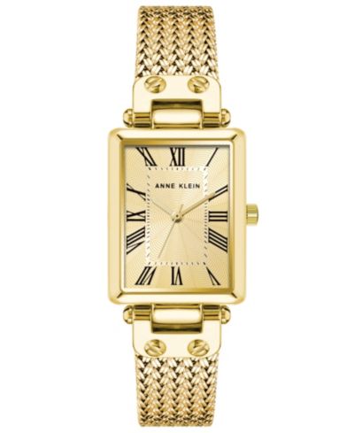 Женские часы Anne Klein Three Hand Quartz с золотистым стальным браслетом 21.5mm
