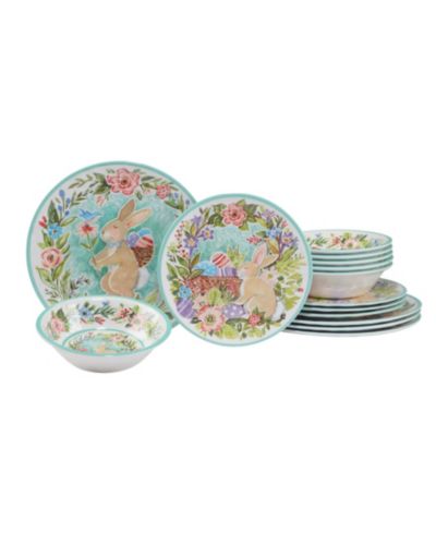 Certified International Joy of Easter 12 Pc. Melamine Dinnerware Set, Service for 4