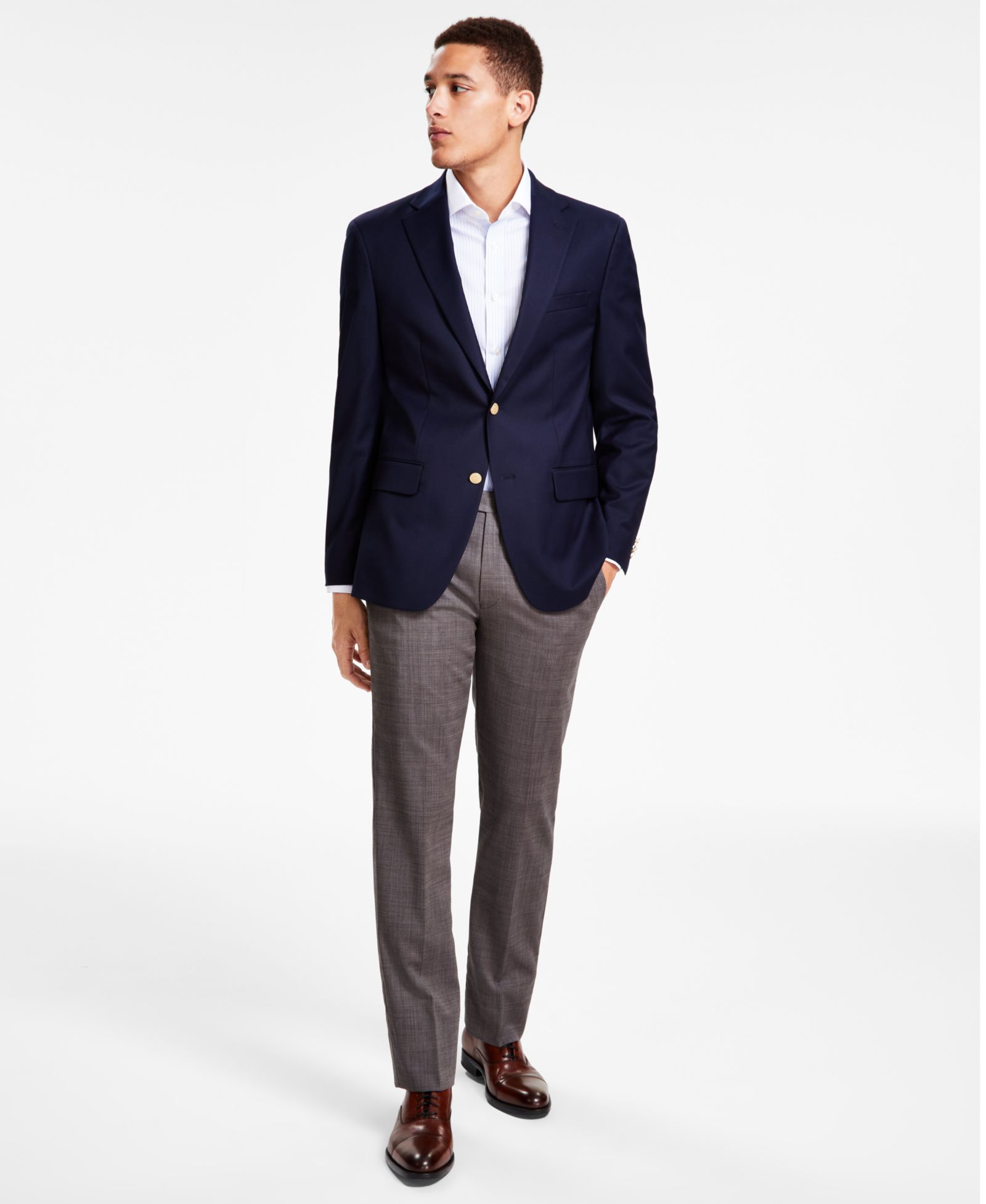 Мужской блейзер Tommy Hilfiger Modern-Fit Solid Navy