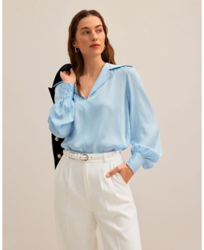 Женская шелковая блузка LILYSILK The Cervina V-Neck