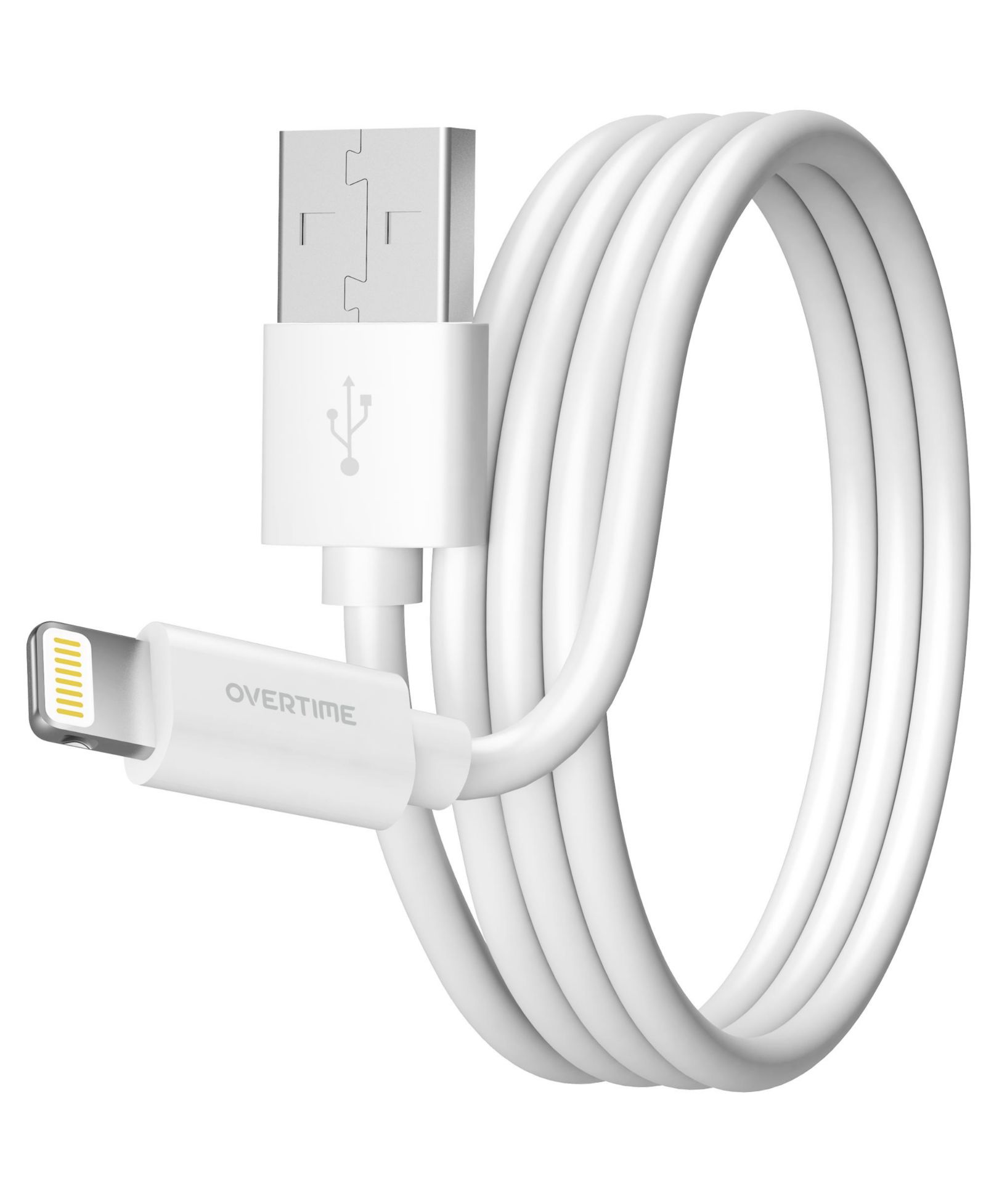 Overtime 6ft USB to Lightning MFi-Certified Charging Cable Compatible with iPhone 14/13/12/11/XS/X/XR/8 and iPad