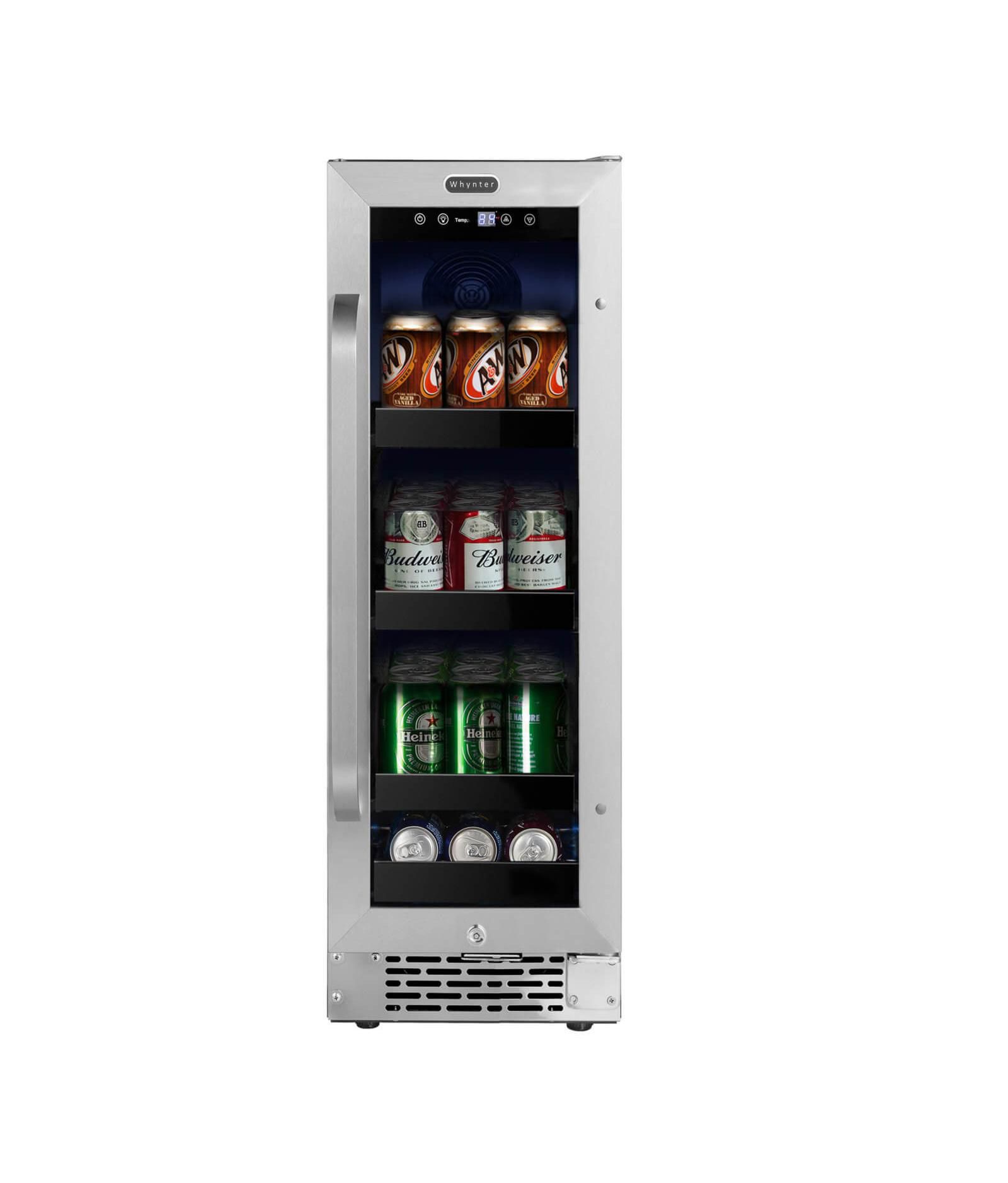 Whynter 12 inch Built In 60 Can Undercounter Stainless Steel Beverage Refrigerator
