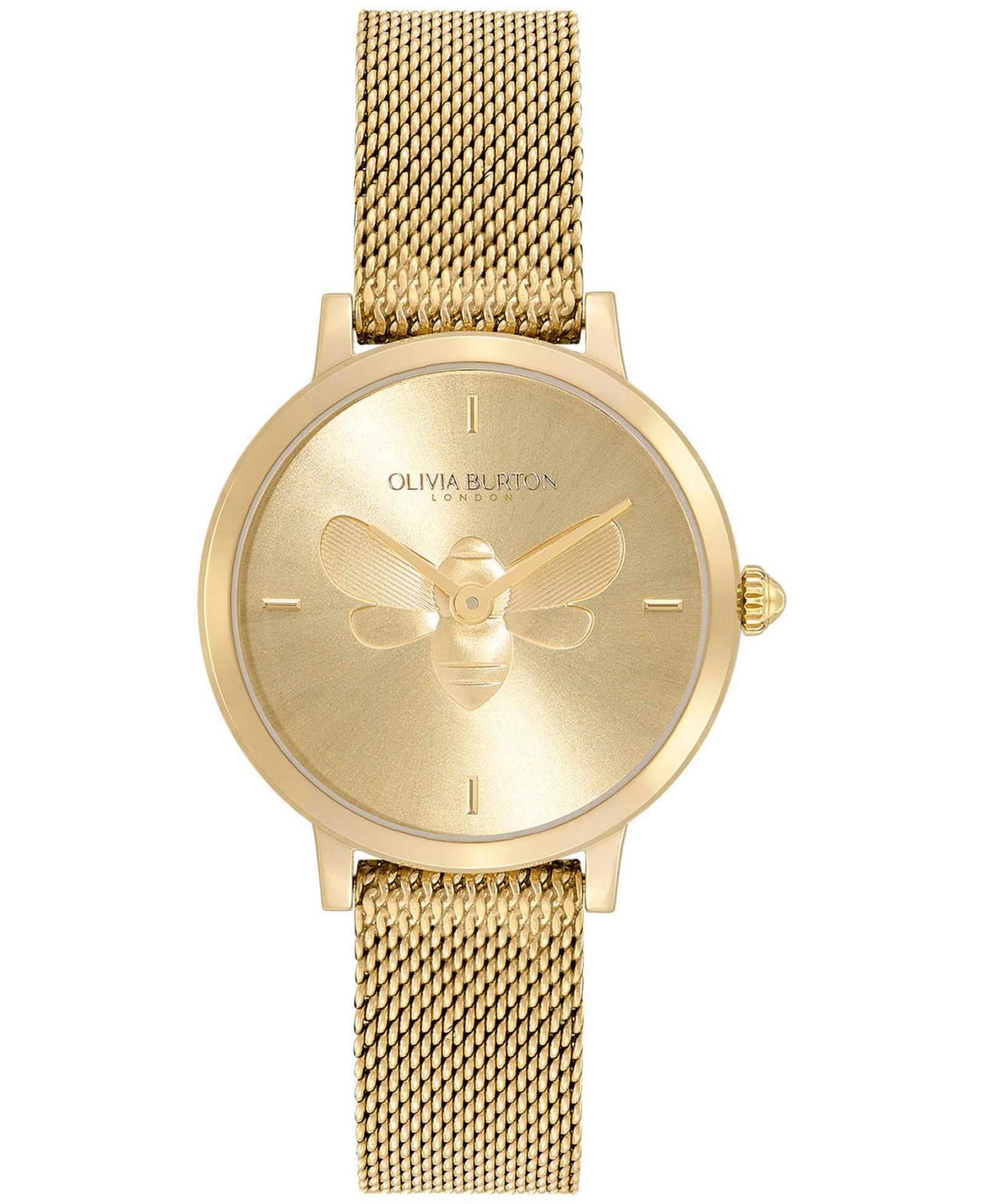 Olivia Burton Women's Ultra Slim Bee Gold-Tone Steel Watch 28mm