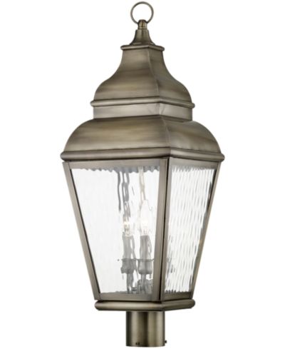 Livex Exeter 3 Light Outdoor Post Top Lantern