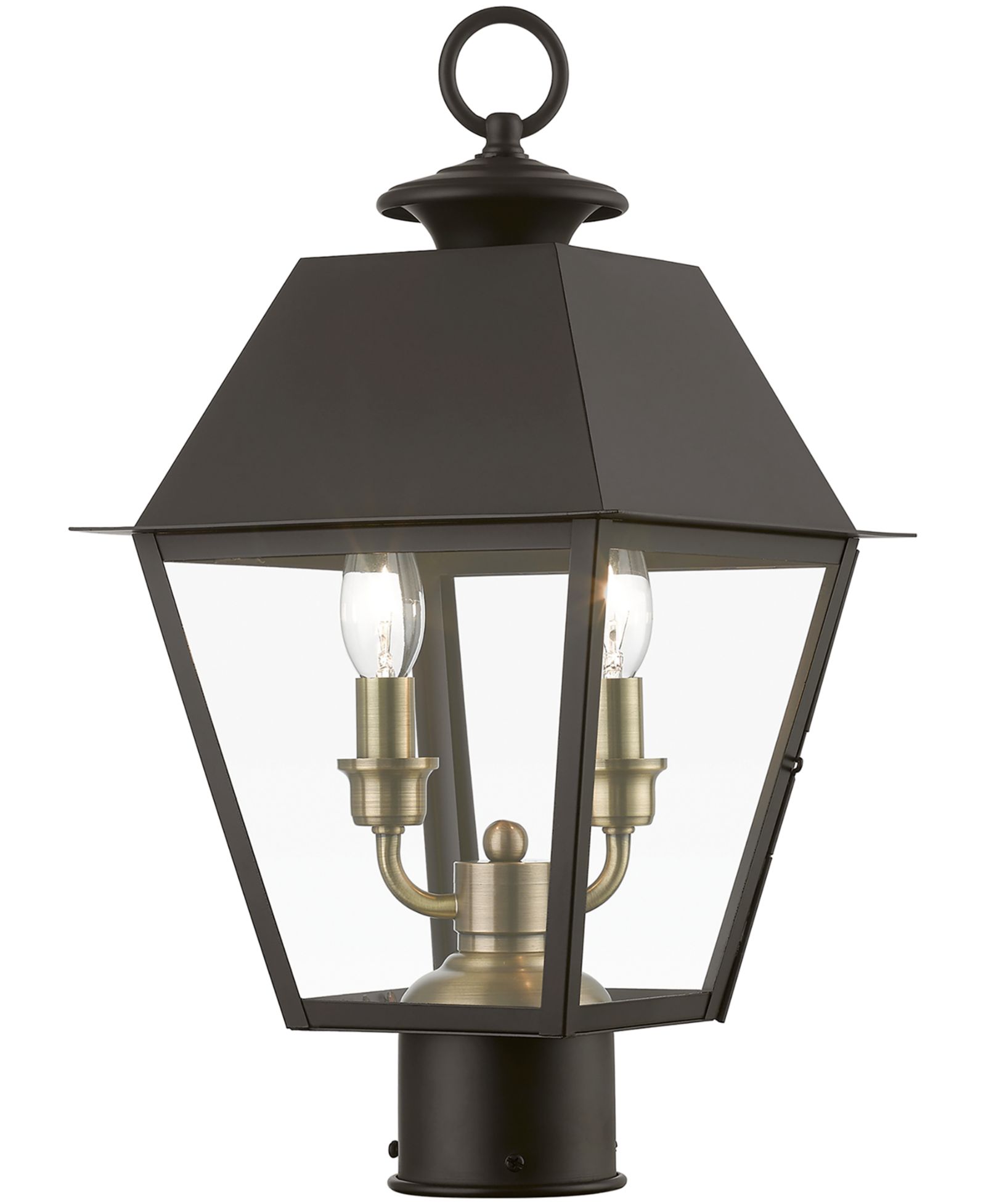 Livex Wentworth 2 Light Outdoor Medium Post Top Lantern