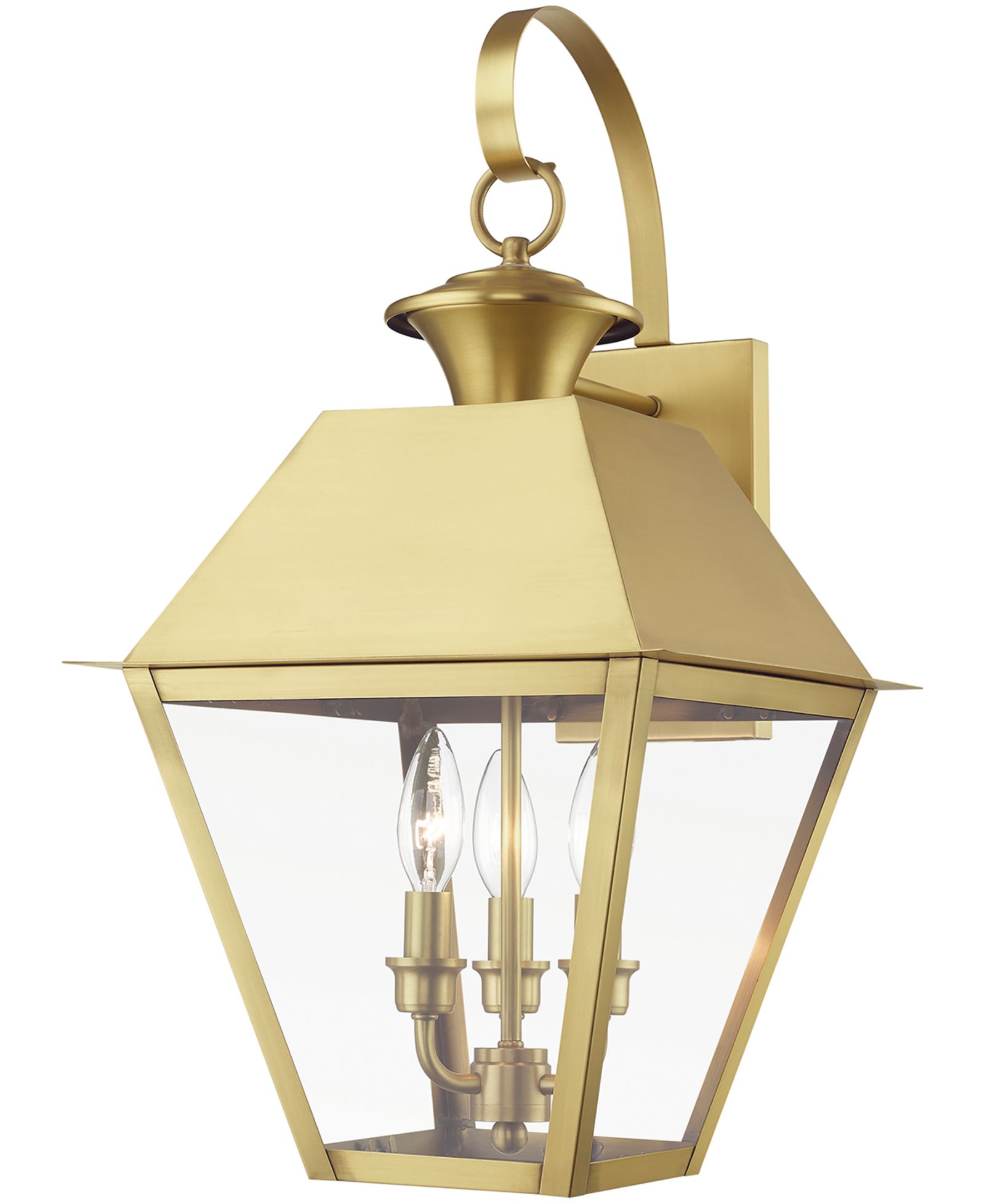 Уличный настенный фонарь Livex Wentworth 3 Light Large