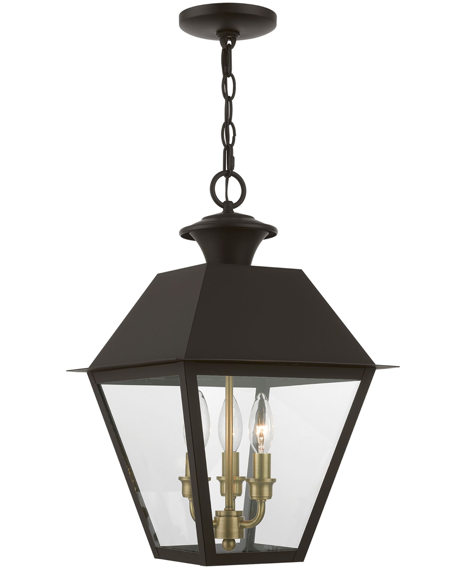 Livex Wentworth 3 Light Outdoor Large Pendant Lantern