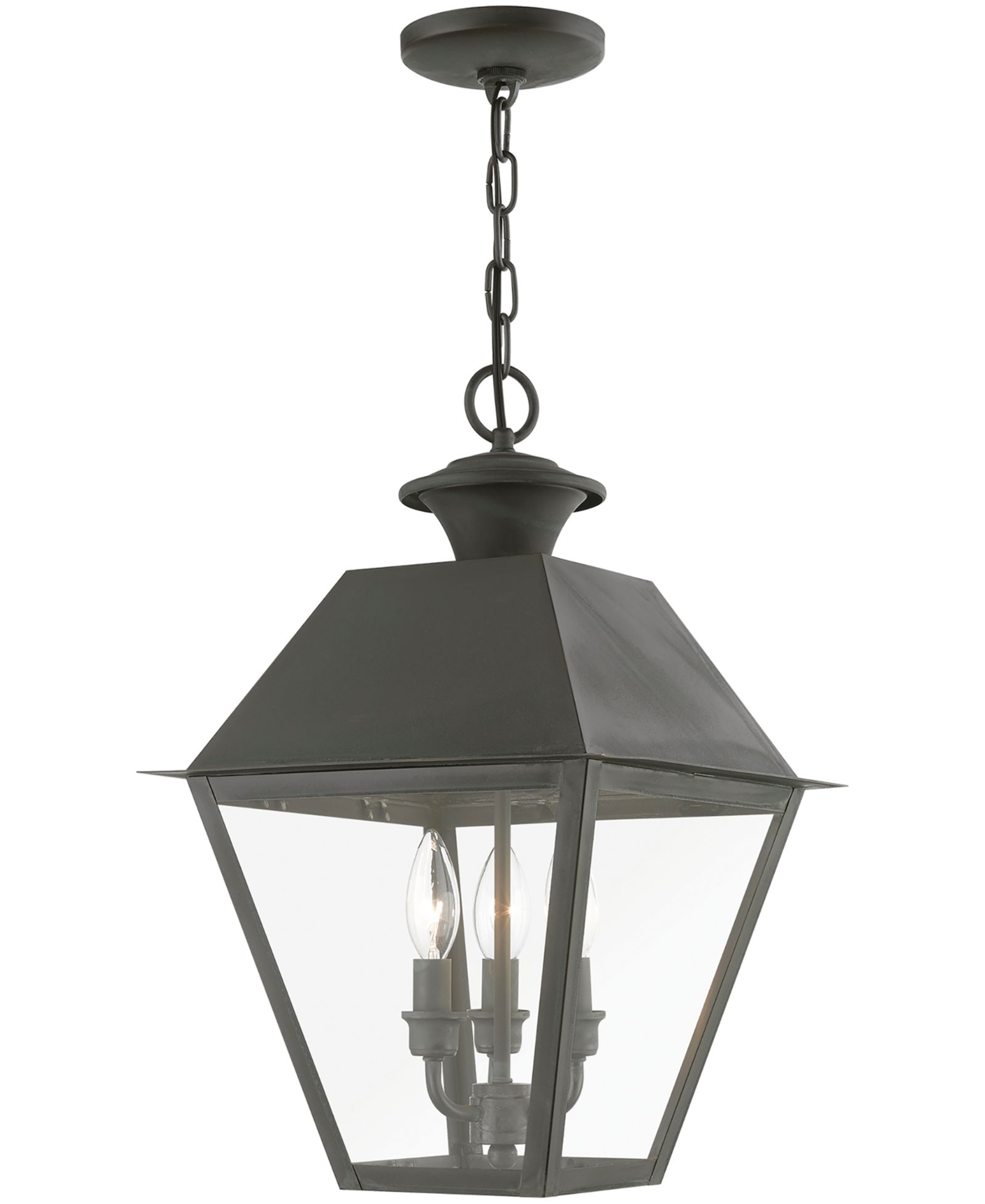 Livex Wentworth 3 Light Outdoor Large Pendant Lantern