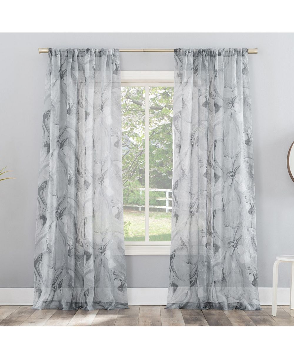 Cristo Crushed Sheer Voile Rod Pocket Curtain Panel