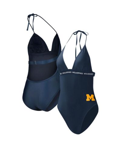 Женский слитный купальник G-III 4Her by Carl Banks Michigan Wolverines Navy Full Count