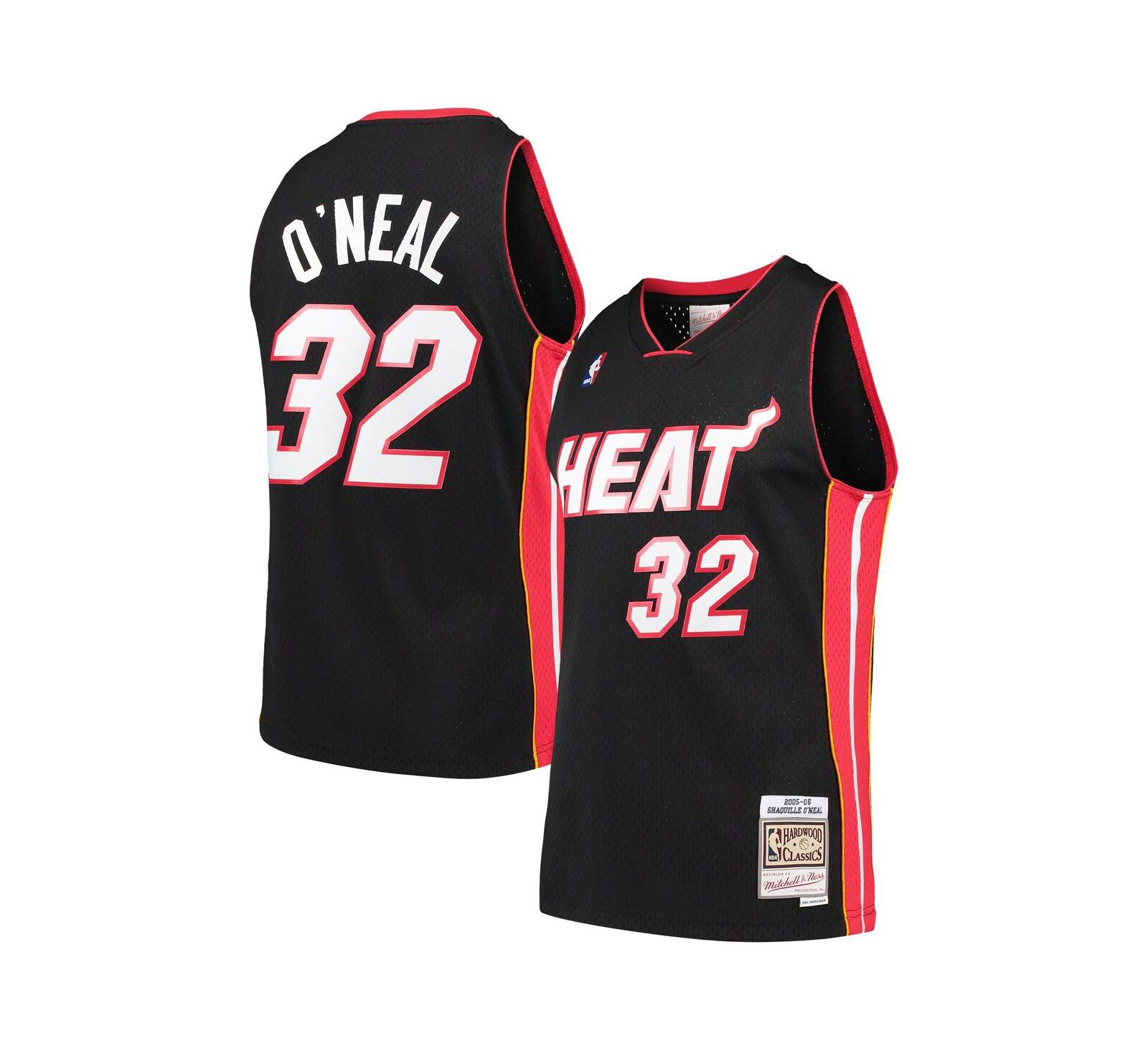 Мужская и женская джерси Shaquille O'Neal Miami Heat Mitchell & Ness Hardwood Classics Swingman, черная