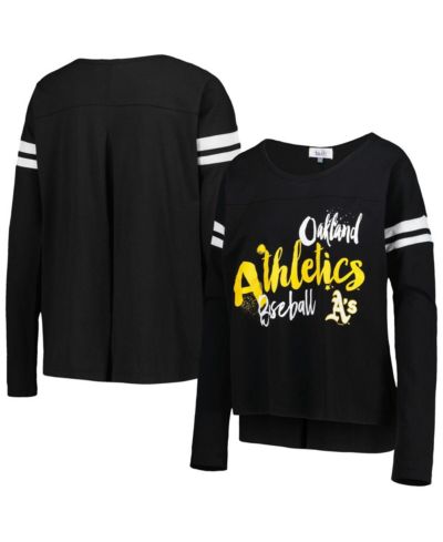 Женская футболка Touch Black Oakland Athletics Free Agent Long Sleeve