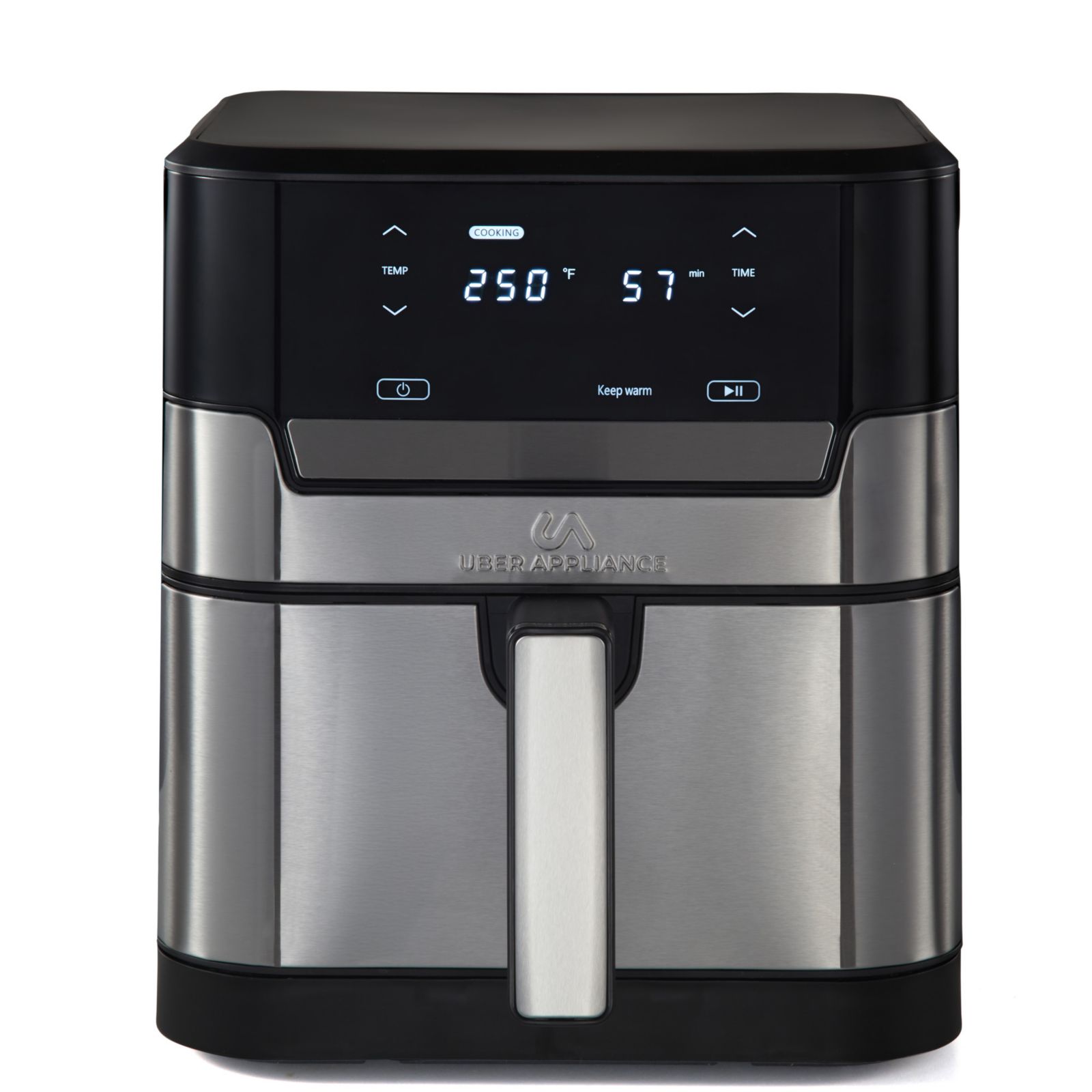 Uber Appliance Air fryer XL Premium - 7 Quart Stainless Steel - PFOA/PTFE Free Ceramic non stick