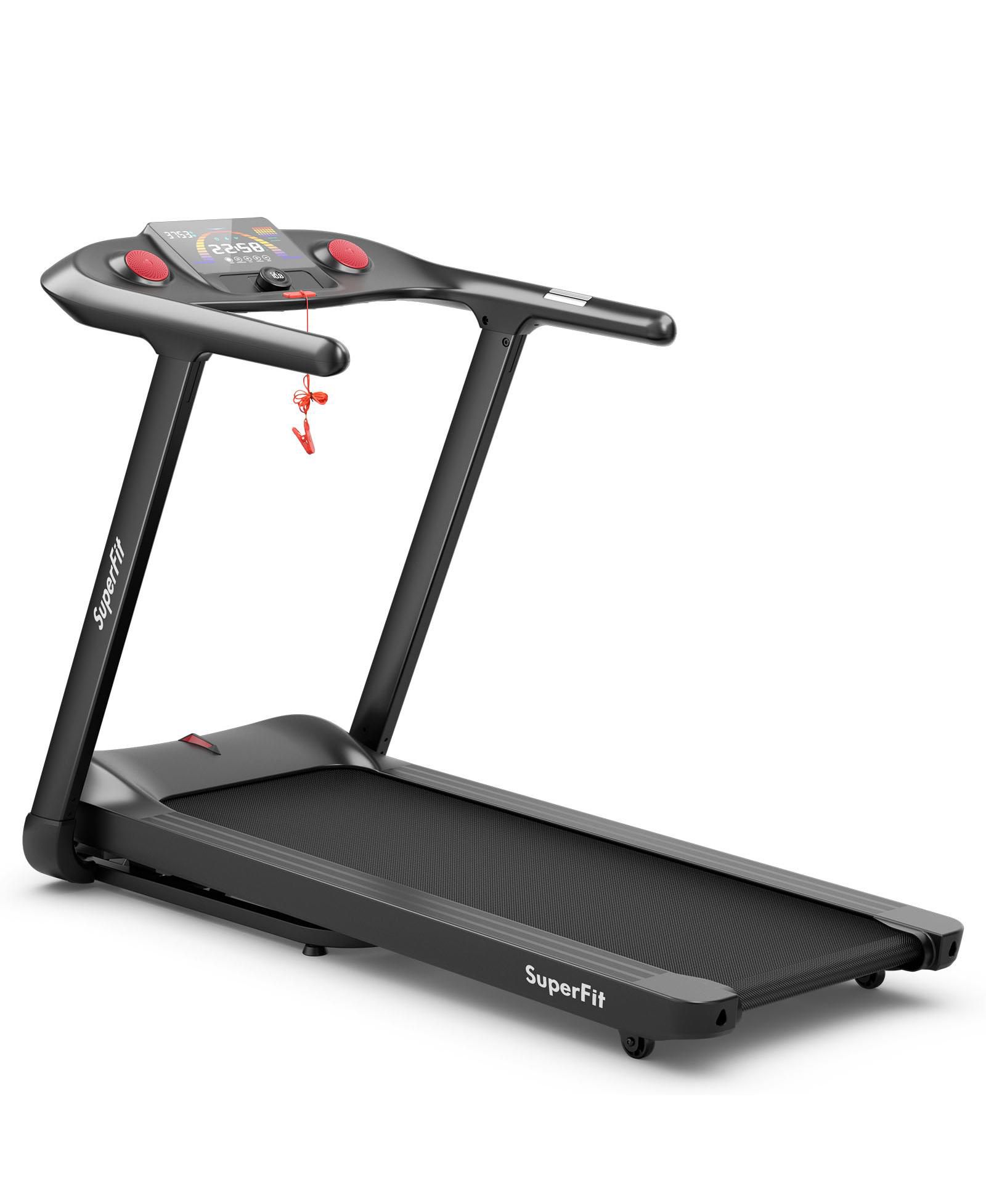 4.75HP Folding Treadmill w/Preset Programs Touch Screen Voice