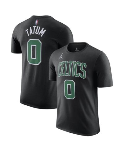 Мужская футболка Jordan Jayson Tatum Black Boston Celtics 2022/23 Statement Edition с именем и номером