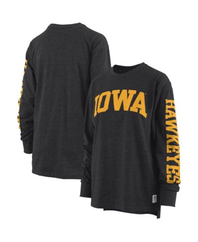 Женская футболка Pressbox Iowa Hawkeyes черная с длинным рукавом