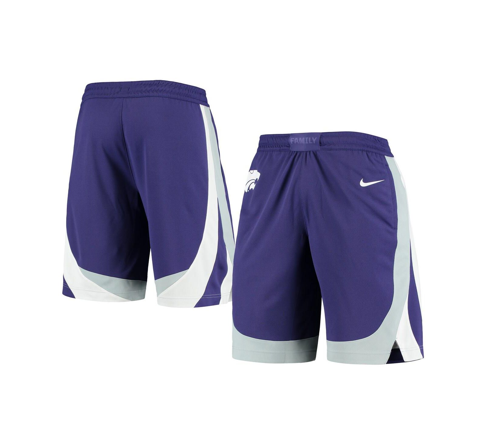 Men's Nike Purple Kansas State Wildcats Team Replica Basketball Shorts