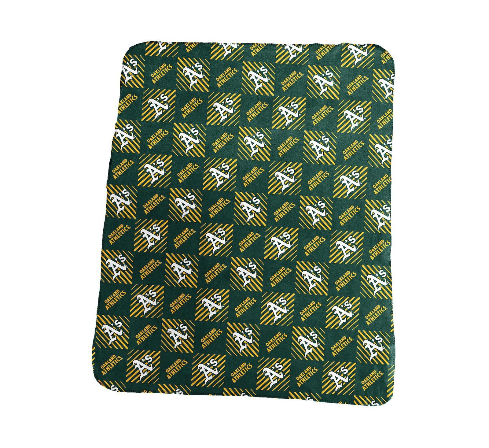 Флисовый плед Oakland Athletics 60'' x 50'' repeating pattern