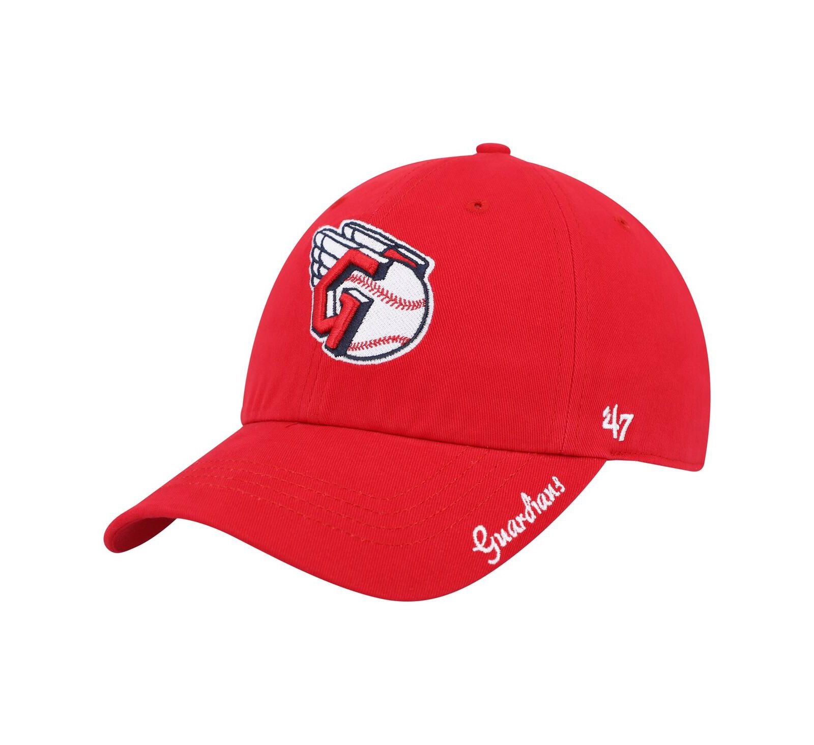Женская кепка '47 Brand Red Cleveland Guardians Team Miata Clean Up Adjustable
