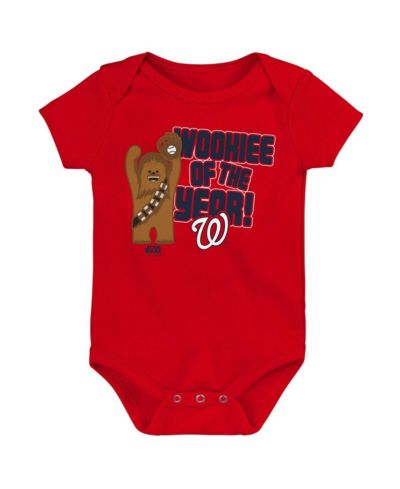 Newborn and Infant Boys and Girls Red Washington Nationals Star Wars Wookie of the Year Bodysuit