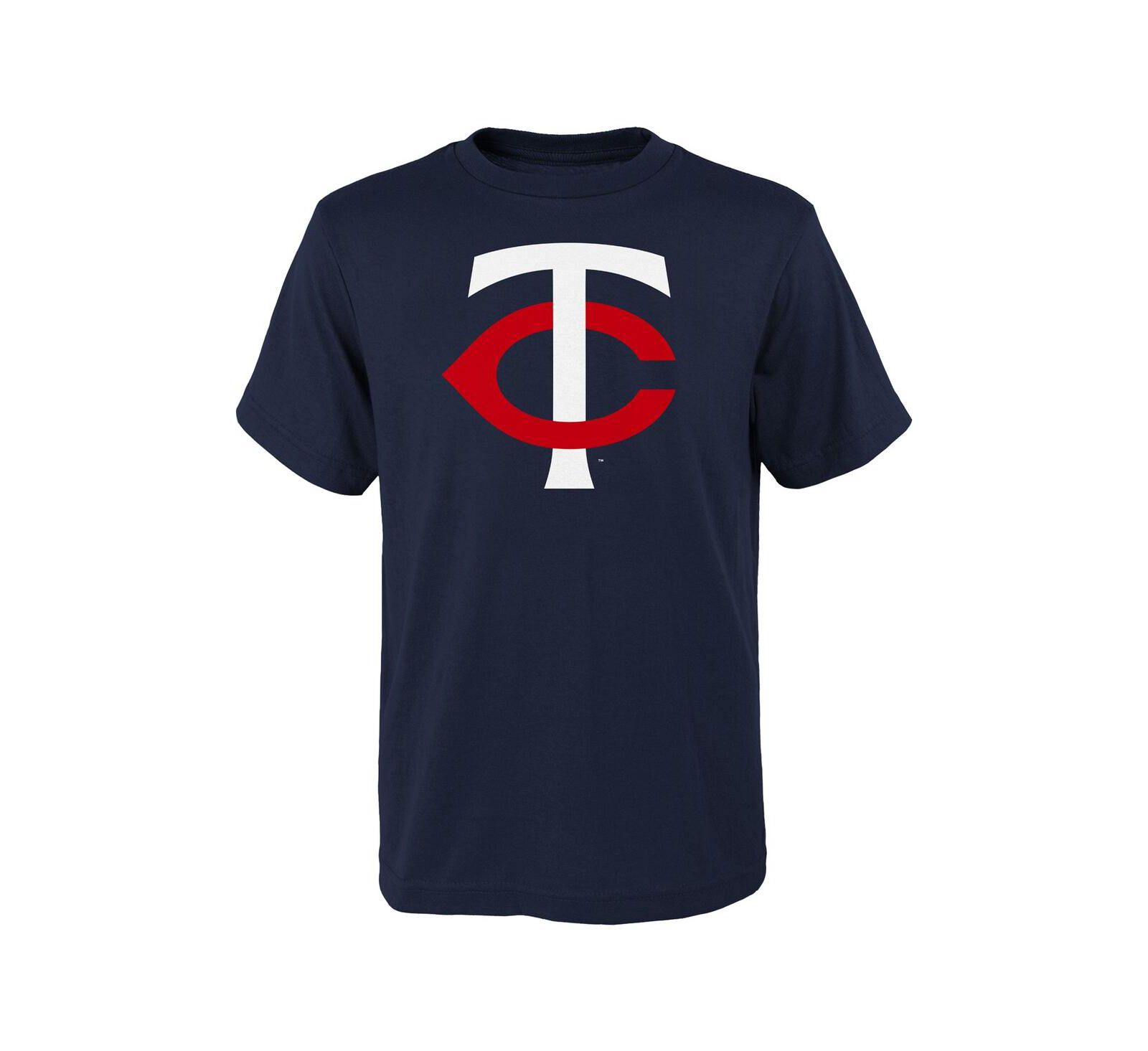 Детская футболка с логотипом Minnesota Twins, темно-синяя