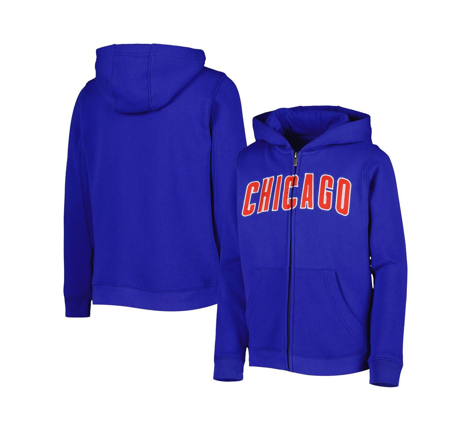 Детская флисовая толстовка на молнии Chicago Cubs Wordmark