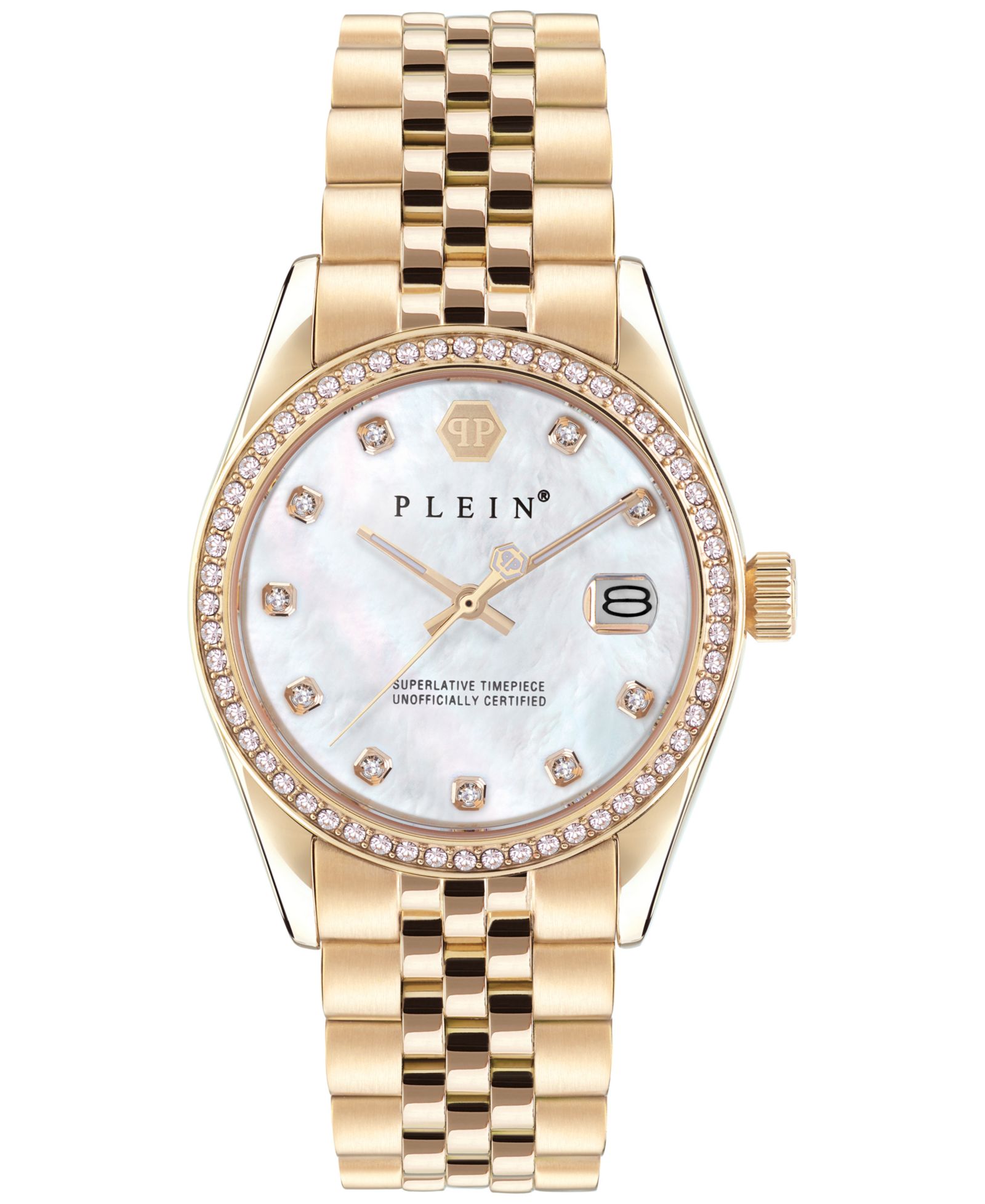 Женские наручные часы Philipp Plein Date Superlative Gold Ion-Plated 34mm