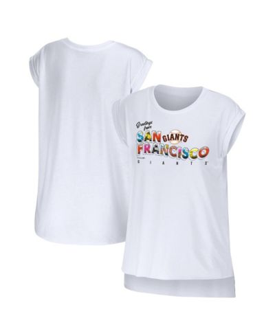 Женская футболка WEAR by Erin Andrews White San Francisco Giants Greetings From