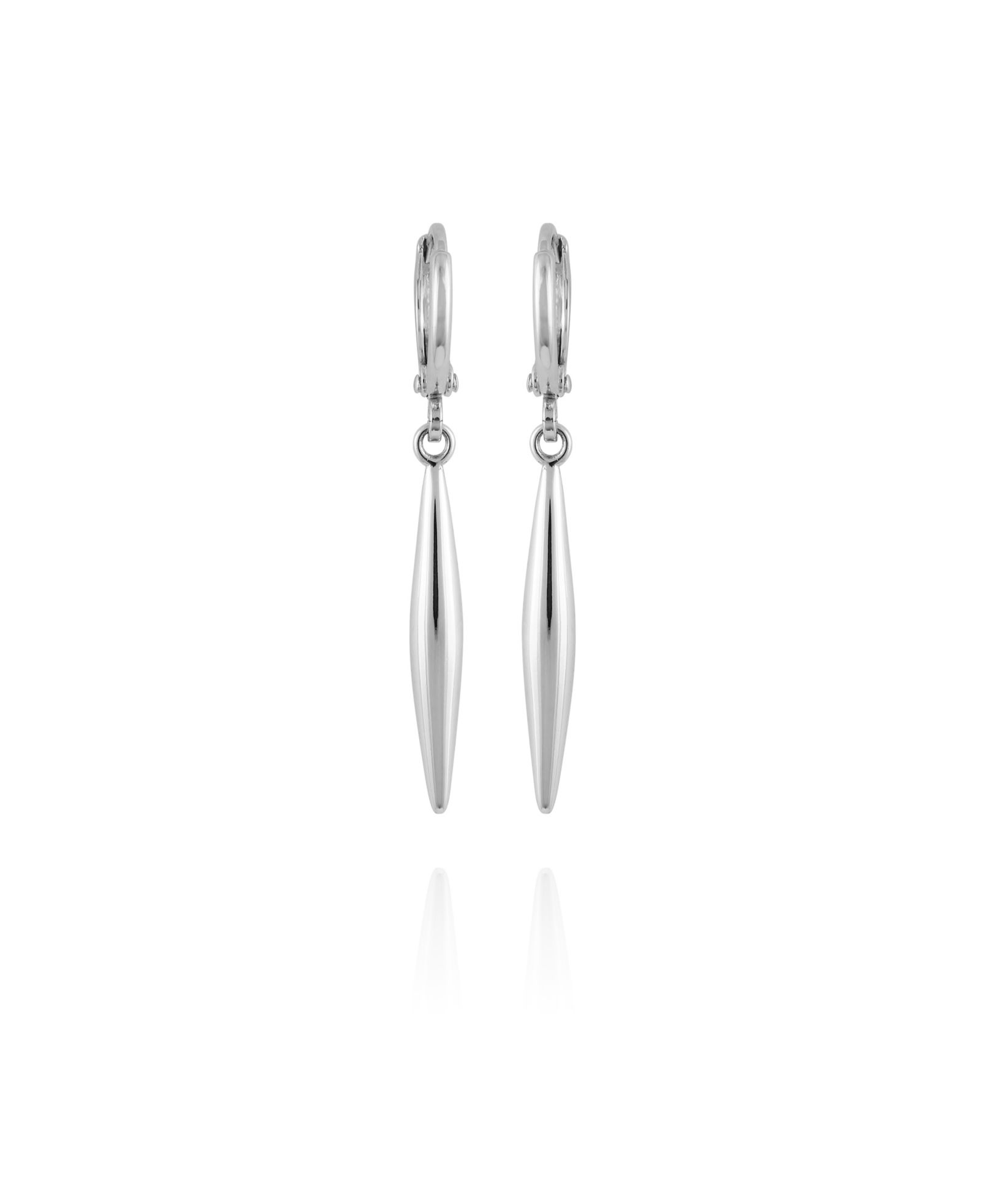 Серьги-кольца Vince Camuto Silver-Tone Spear Dangle Huggie Hoop Drop
