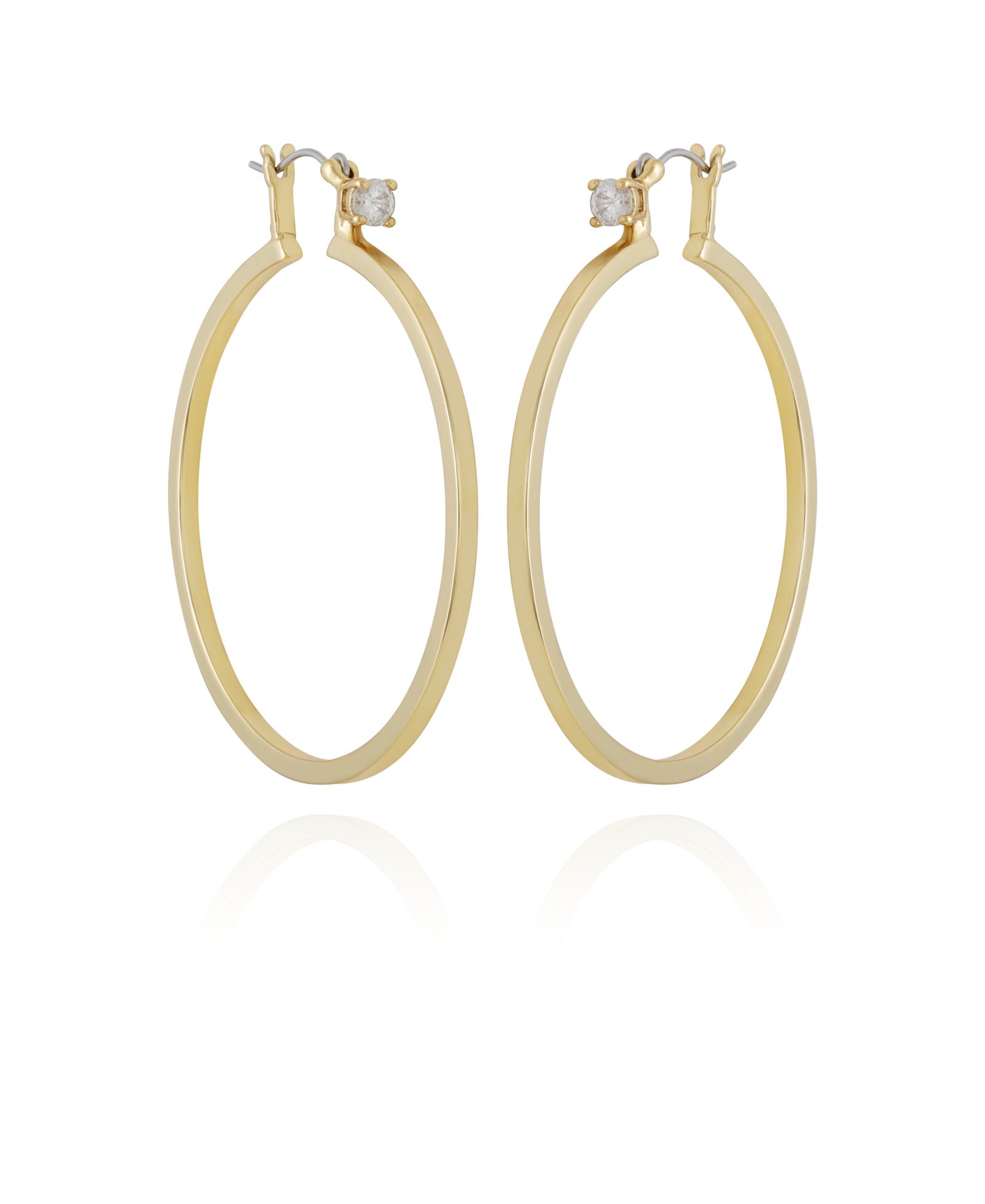 Серьги-кольца Vince Camuto Gold-Tone Cubic Zirconia Large