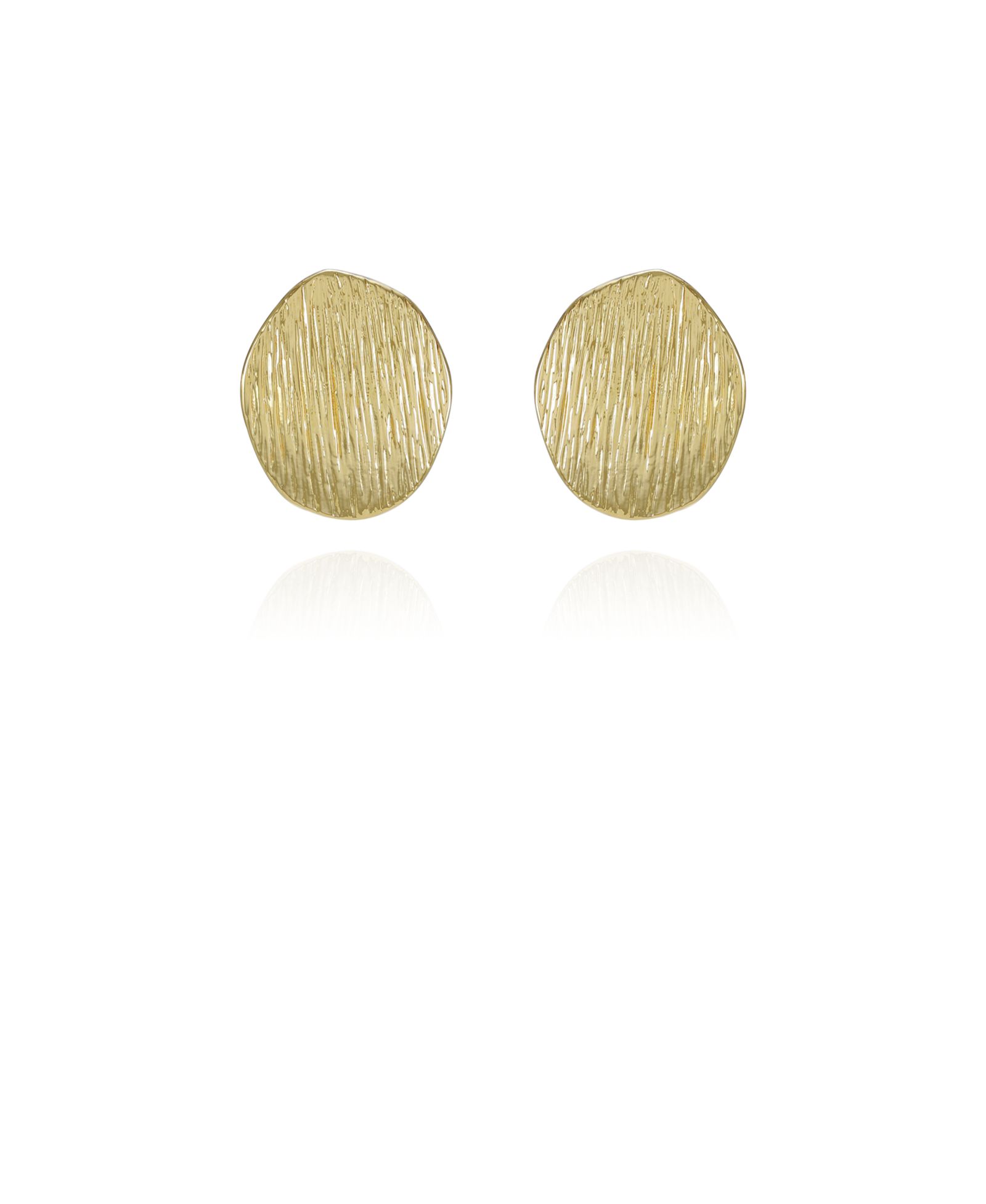 Серьги Vince Camuto Gold-Tone Texturized Pebble Coin