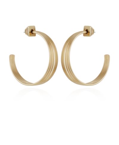 Vince Camuto Gold-Tone Open Stacked Hoop Earrings
