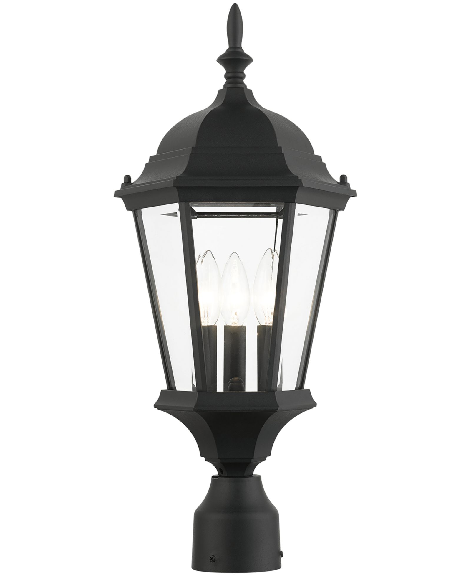 Livex Hamilton 3 Light Outdoor Post Top Lantern