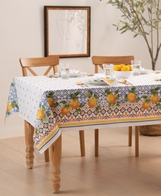 Capri Lemon Скатерть с двойной каймой, 60" x 120"