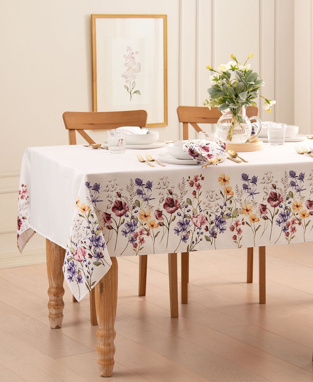 Скатерть Poppy Wildflower Border 60" x 102"